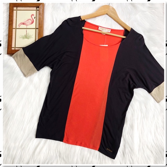 MICHAEL Michael Kors Tops - Michael Kors Colorblock Half Sleeve Dolman Top NWT